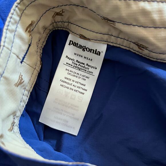 Patagonia Swim Trunks Board Shorts Mens Size L Blue Stone Nylon Activewear - Picture 4 of 5